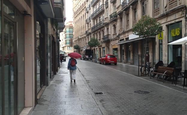 Día lluvioso para arrancar la semana en Salamanca